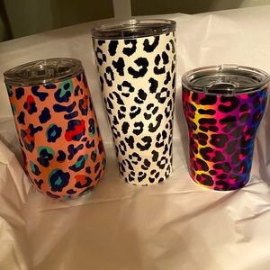 Lot of 2 NWT SIC ANIMAL PRINT CUPS & 1 UNBRANDED NWOT!!